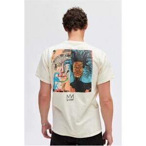 Urban Outfitters Basquiat Dos Cabezas Art Print Graphic Tee Shirt Medium NEW